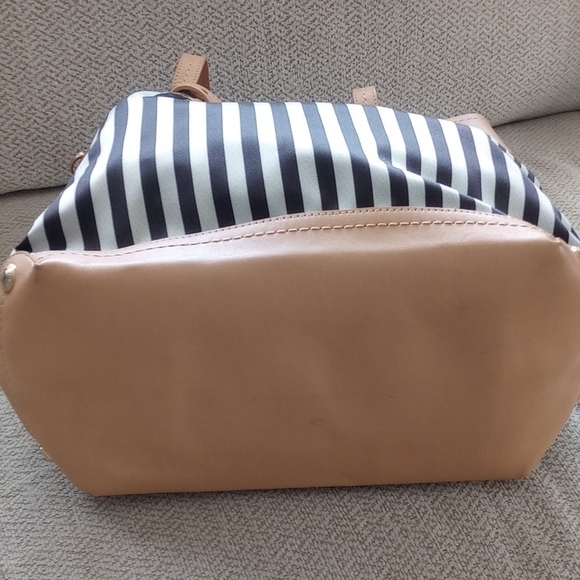 Henri Bendel Black and Tan Striped Tote - Picture 5 of 8